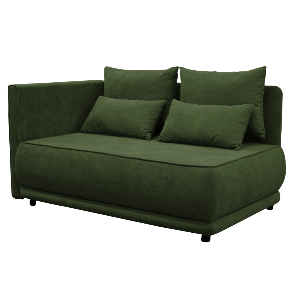 Canapea extensibila pe stanga LIAMI, verde