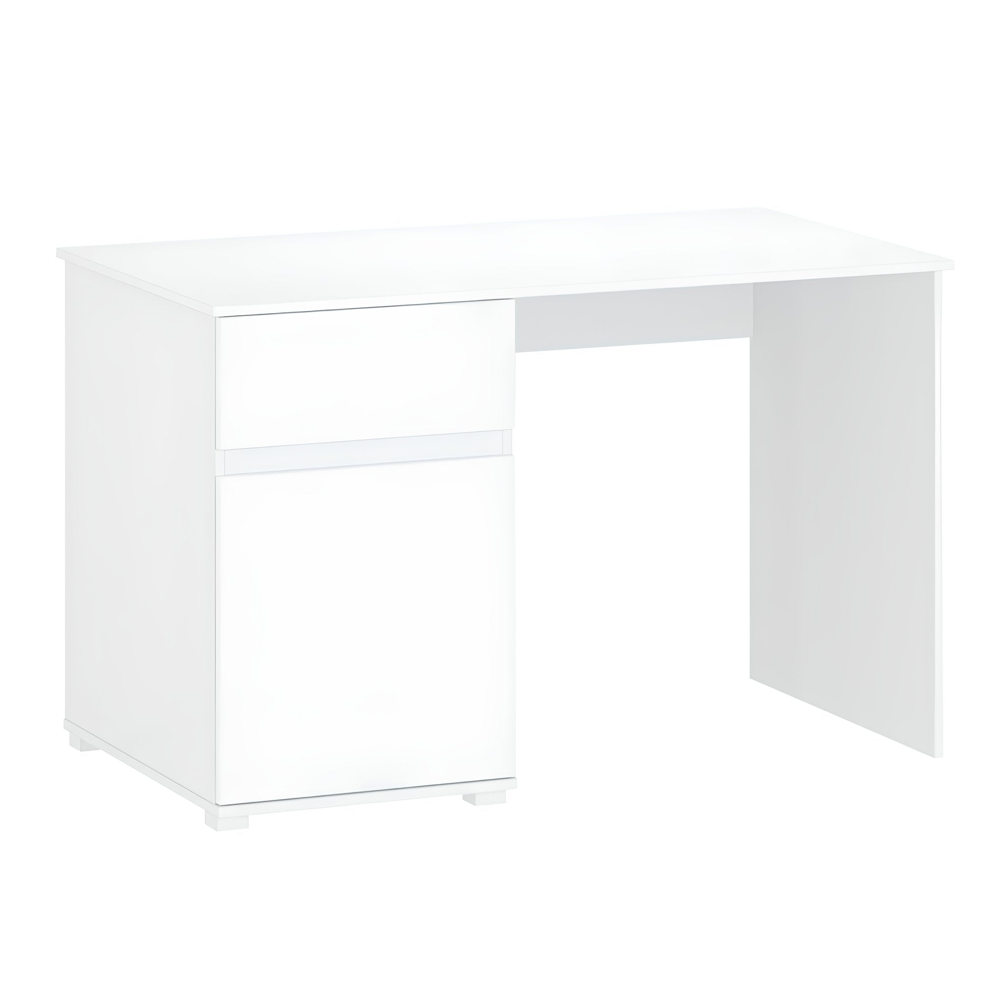 Birou PC 1D1S/120 LINDY, alb lucios