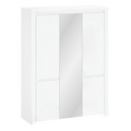 Dulap 5D cu oglinda LINDY, alb lucios
