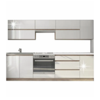 Ansamblu sectorial de bucatarie LINE NEW, stejar sonoma/alb extra lucios HG