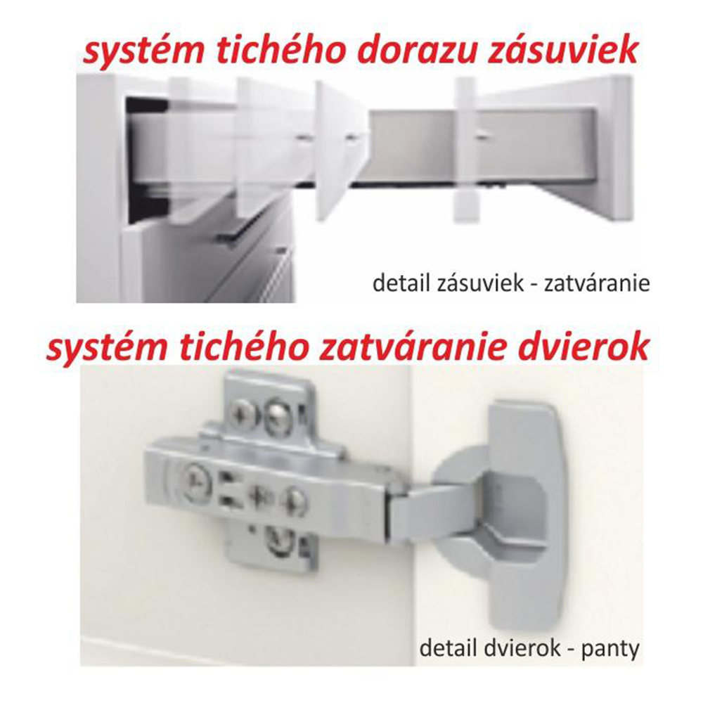 Dulap bucatarie LINE, alb lucios