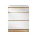 Dulap inferior cu 3 sertare D60 LINE ALB, alb super luciu HG