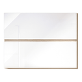 Dulap superior cu 2 usi orizontale LINE ALB G80, alb super luciu HG