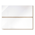 Dulap superior cu 2 usi orizontale LINE ALB G80, alb super luciu HG