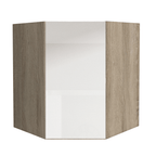 Dulap superior de colt LINE ALB, alb super luciu HG
