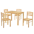 Set de sufragerie 1+4 LOAK, lemn masiv, natural