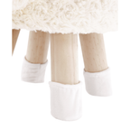 Taburet LOLA, alb / roz / natural