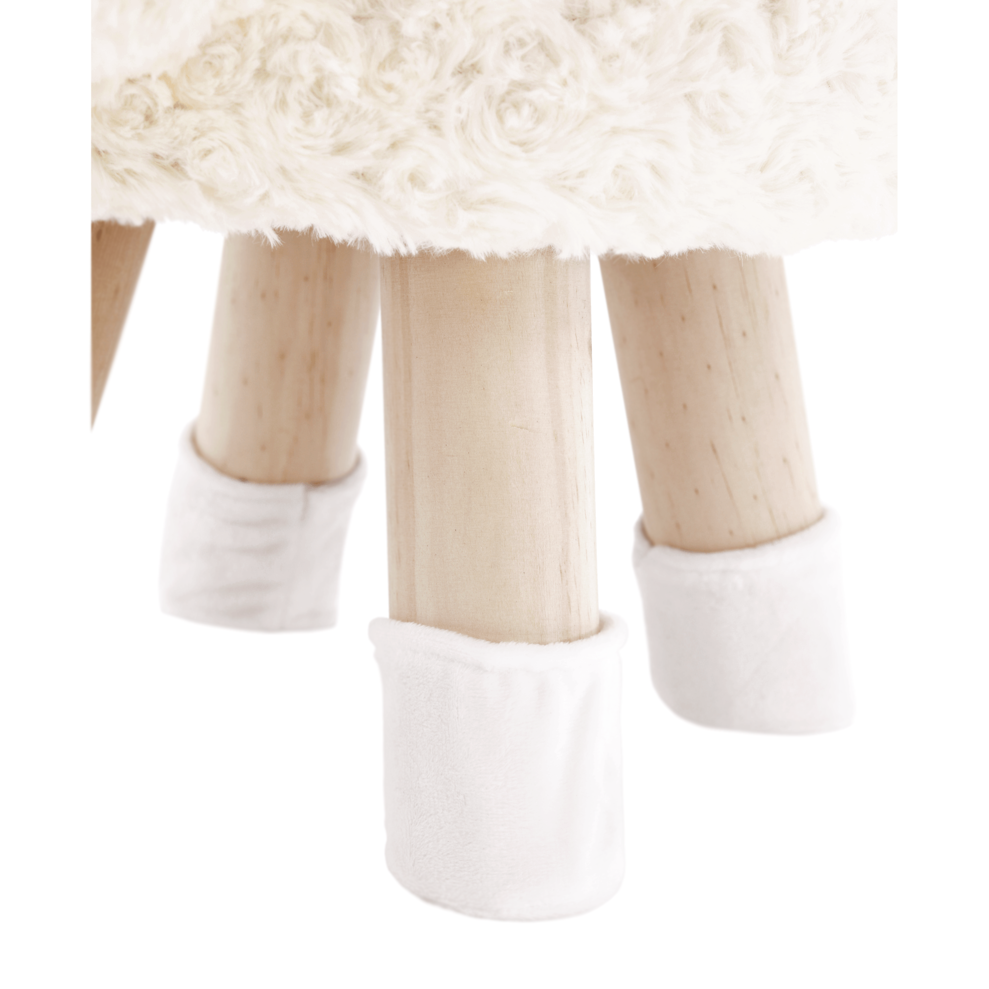 Taburet LOLA, alb / roz / natural
