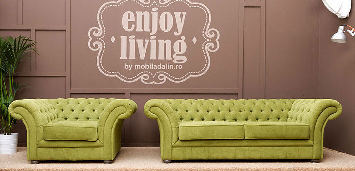 Canapea extensibila London Chesterfield, vedere 7