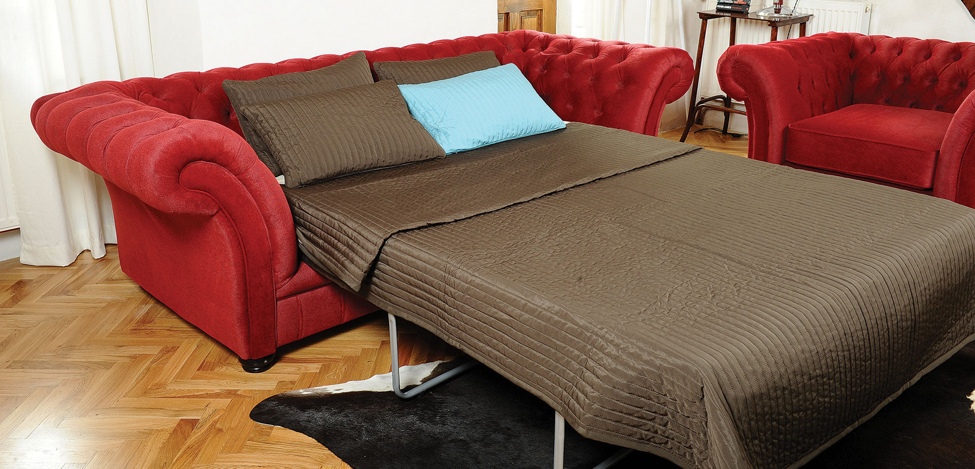 Canapea extensibila London Chesterfield, vedere 6