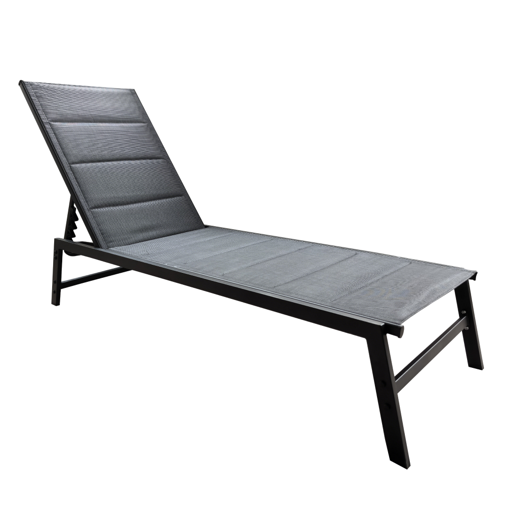 Sezlong de gradina pozitionabil LOPEZ, negru
