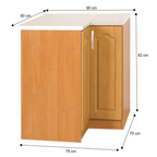 Dulap bucatarie modular LORA NEW KLASIK S90/90, vedere 3