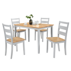 Set de sufragerie 1+4 LORAM, stejar natural/gri deschis
