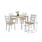 Masa dining LORAM, stejar natural / gri deschis