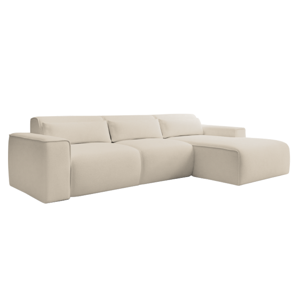Set canapea de colt LORENY ROH, bej, pe dreapta