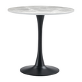 Masa de sufragerie LORIAN TYP 1, marmura gri/negru, diametru 90 cm
