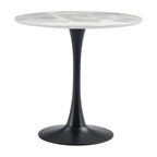 Masa de sufragerie LORIAN TYP 1, marmura gri/negru, diametru 90 cm