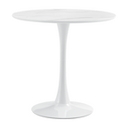 Masa de sufragerie LORIAN, marmura deschisa/alb, diametru 80 cm