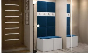 Set pat tapitat cu saltea inclusa, bej, Palmy