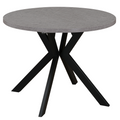 Masa de sufragerie extensibila LUKOS, beton deschis/negru, 100-250x75