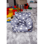 Fotoliu sac LURKO, gri / alb