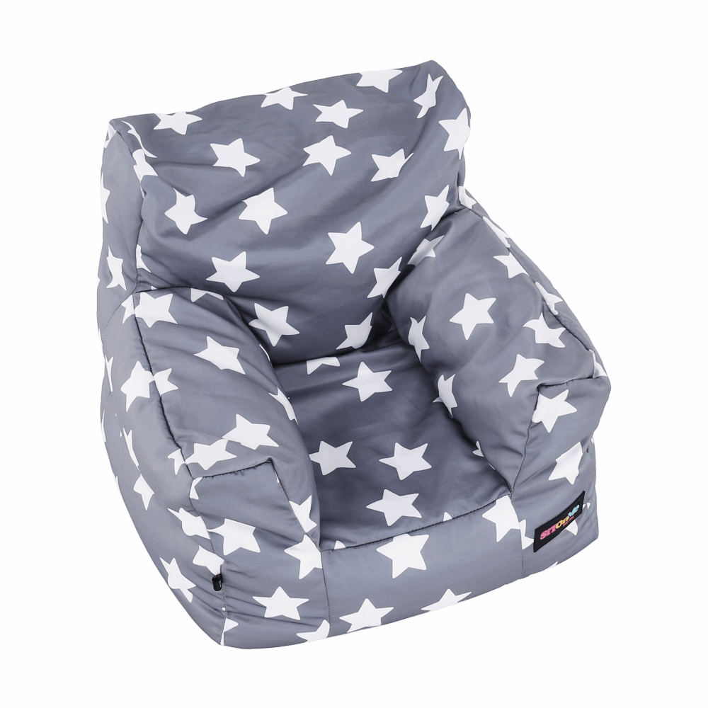 Fotoliu sac LURKO, gri / alb
