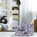 Fotoliu sac LURKO, gri / alb