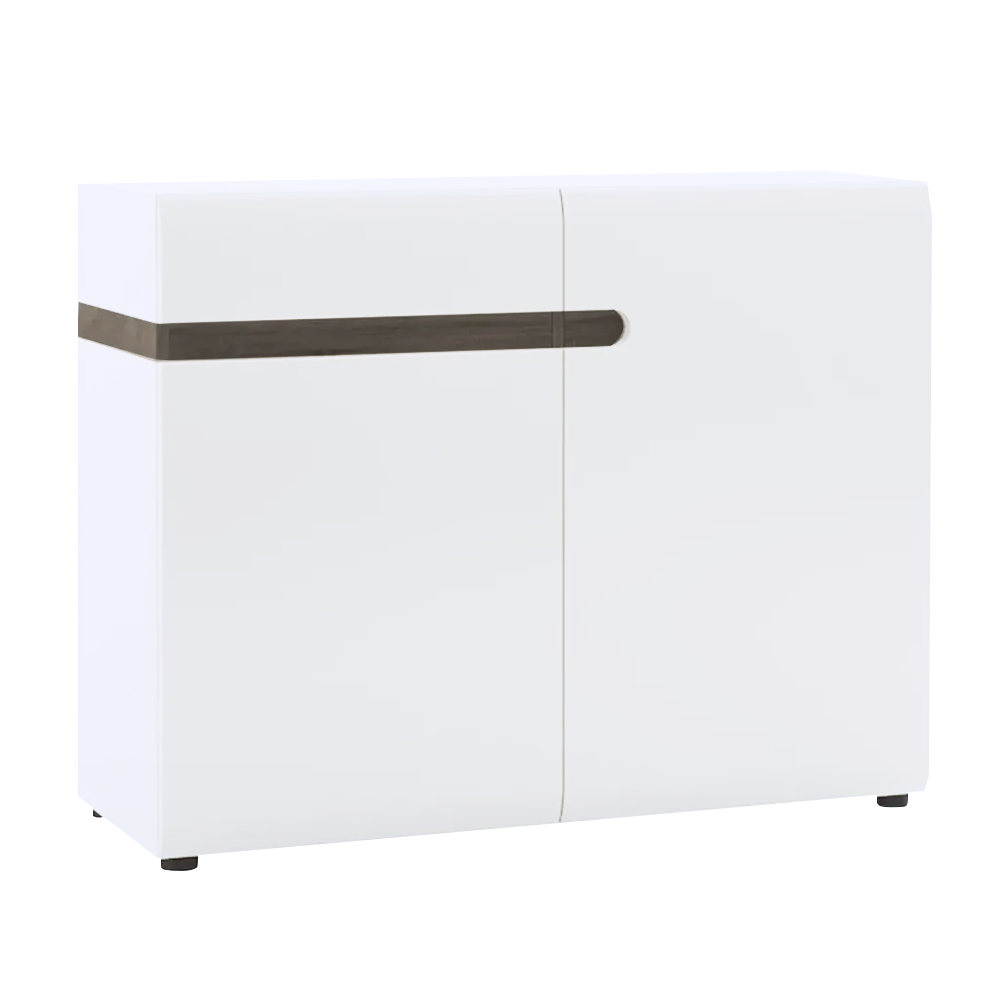 Scrin LYNATET TYP 35, alb extra luciu ridicat HG/stejar sonoma truflu