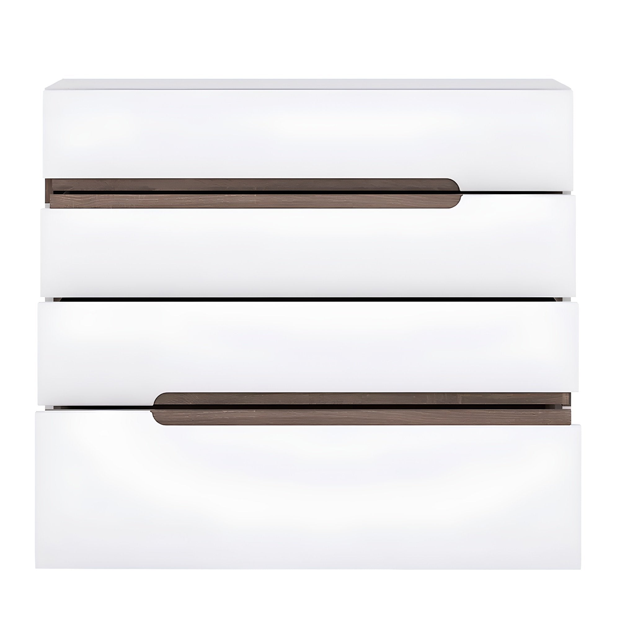 comoda LYNATET TYP 44, stralucire extra alba HG/stejar sonoma inchis