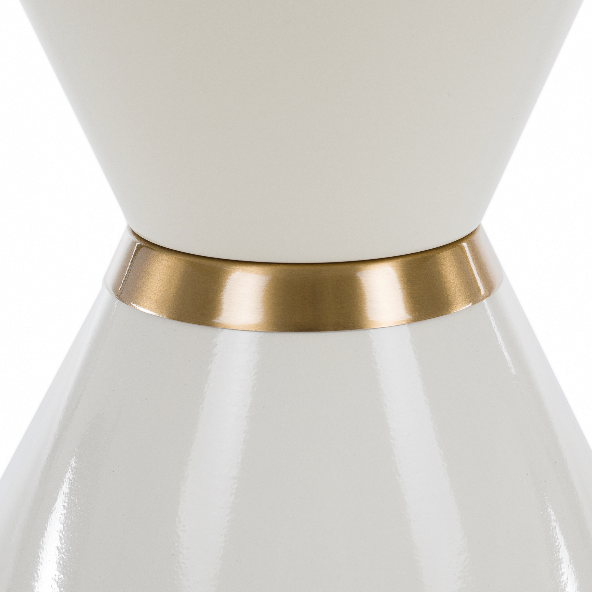 Masuta de cafea MABUZ, marmura alb / alb / auriu