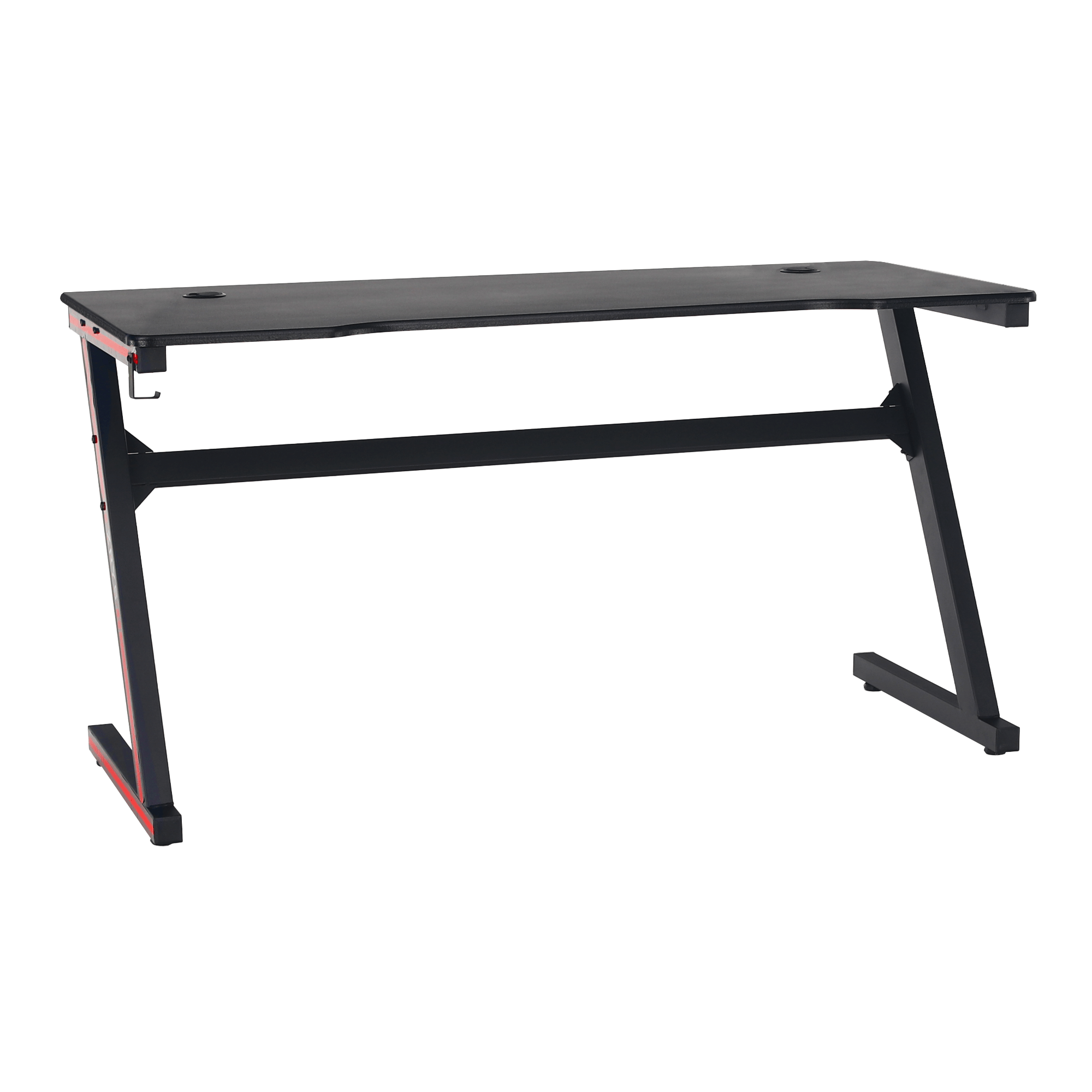 Masa de joc/masa pentru computer MACKENZIE 140cm, neagra/rosie