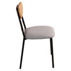 Set dining MADIO, stejar deschis / gri / negru