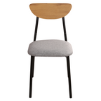 Set dining MADIO, stejar deschis / gri / negru