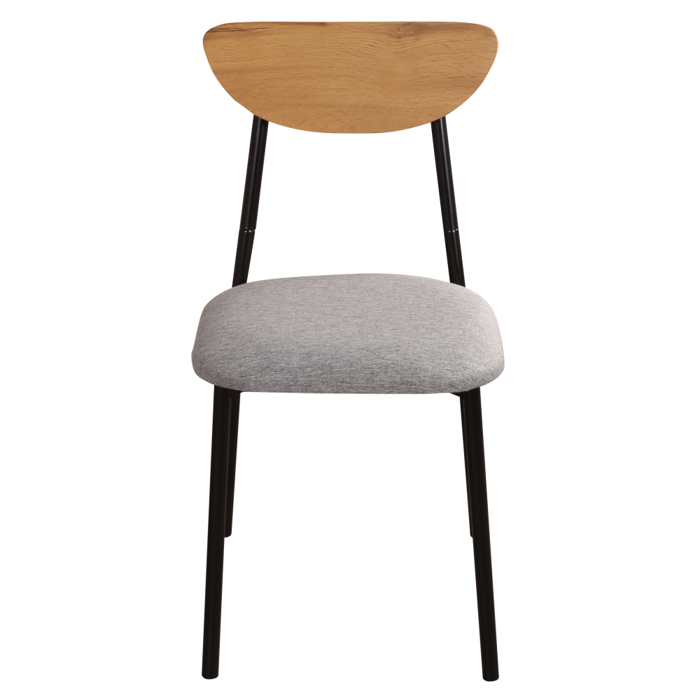 Set dining MADIO, stejar deschis / gri / negru