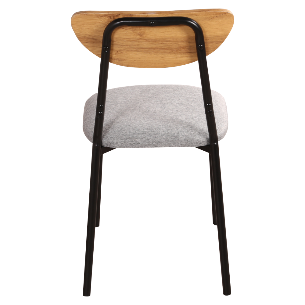 Set dining MADIO, stejar deschis / gri / negru