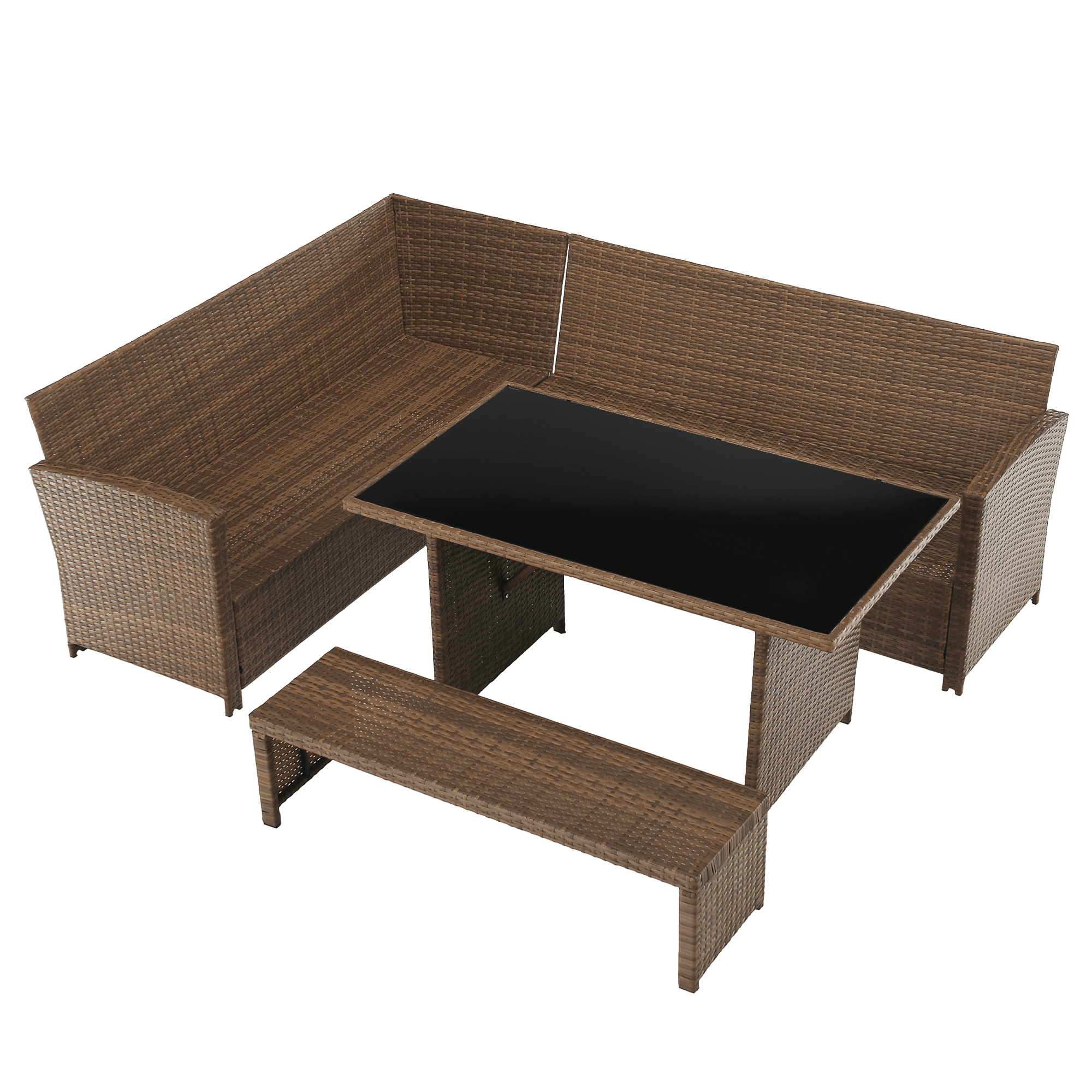 Set gradina MADUL, maro deschis / negru