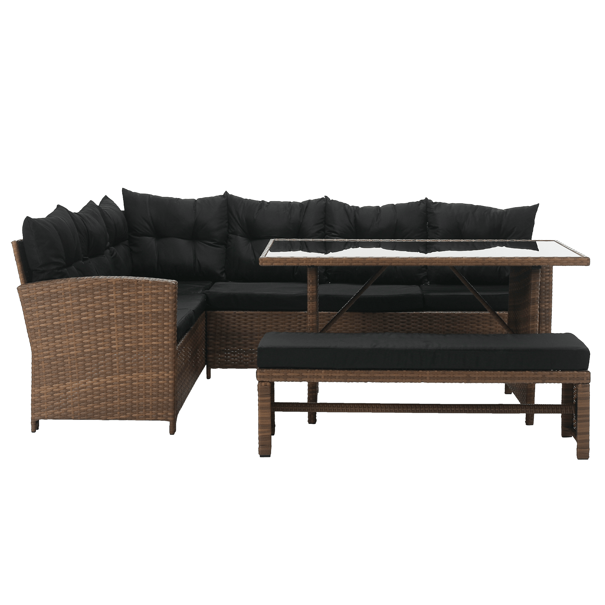 Set gradina MADUL, maro deschis / negru