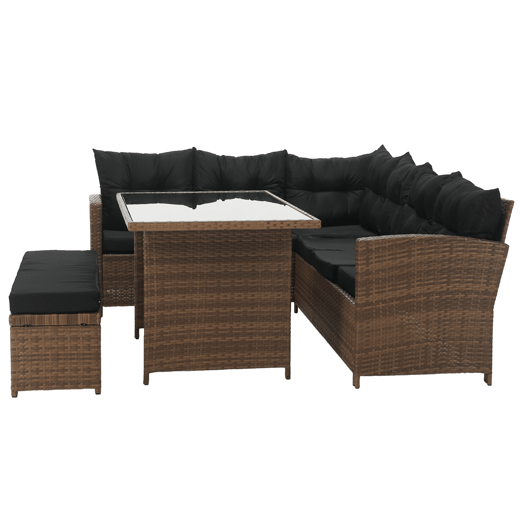 Set gradina MADUL, maro deschis / negru