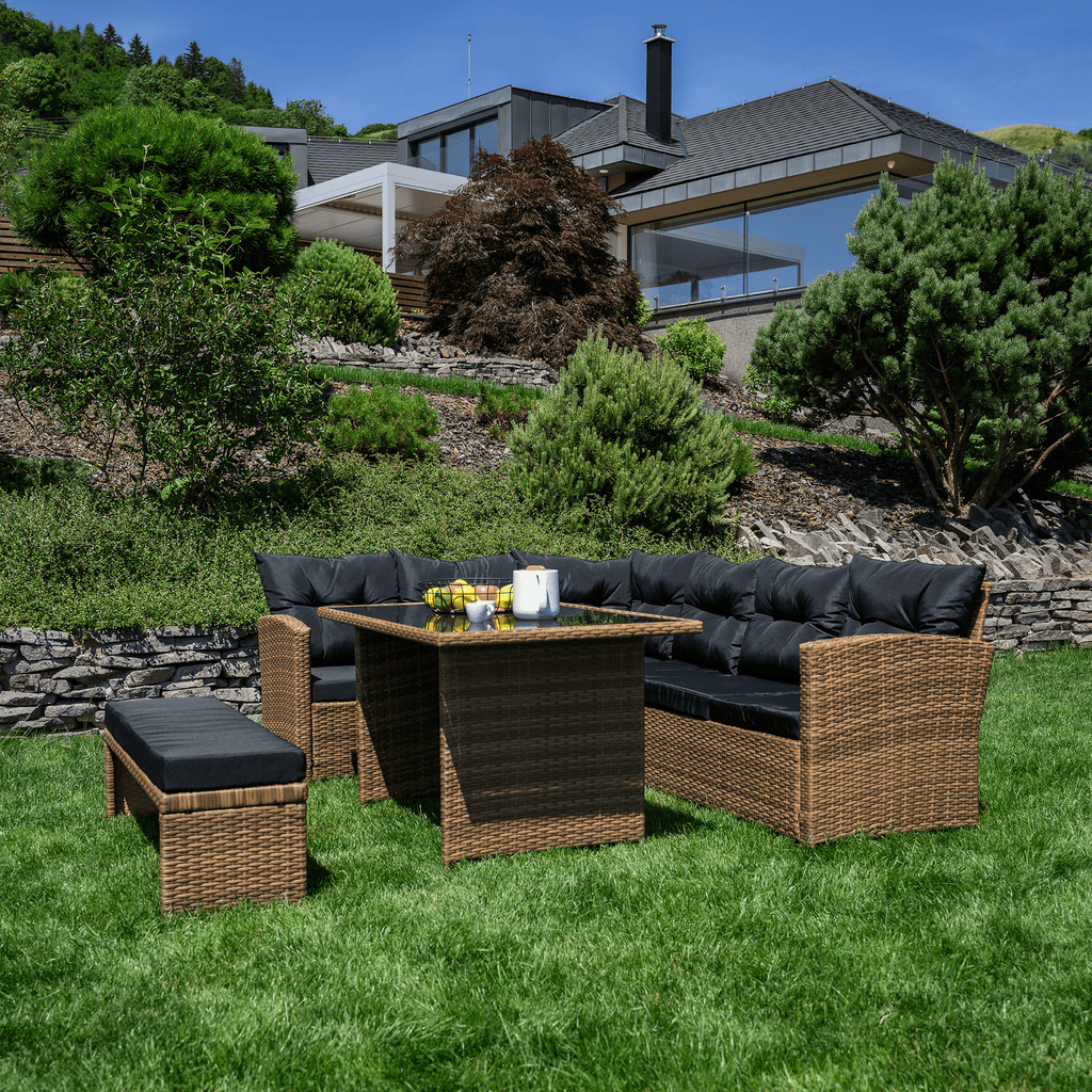 Set gradina MADUL, maro deschis / negru