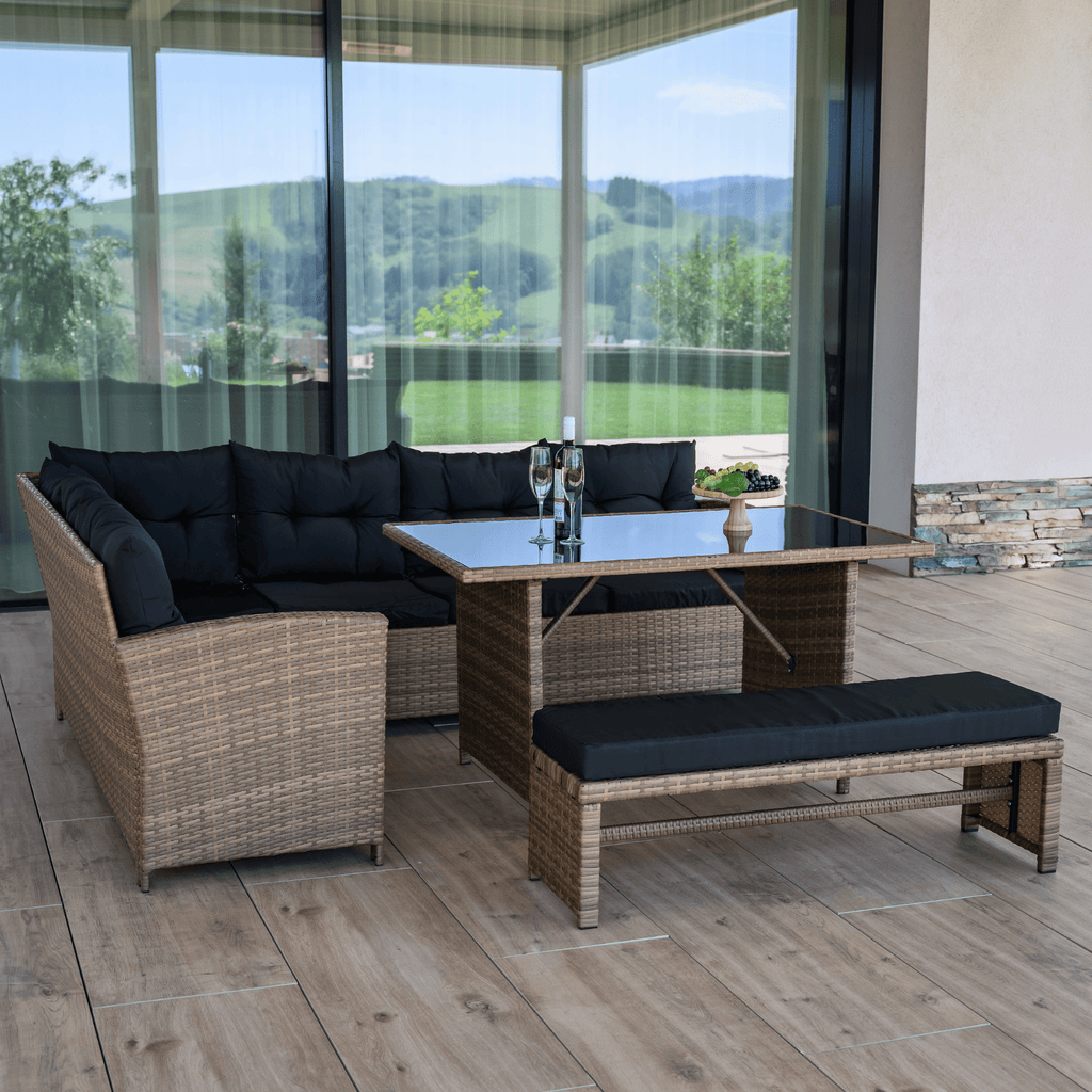 Set gradina MADUL, maro deschis / negru