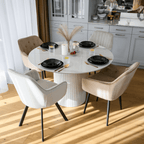 Masa dining MAHIR, marmura alb
