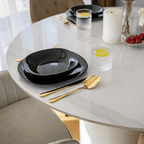 Masa dining MAHIR, marmura alb