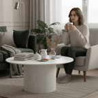 Masuta de cafea MAHIR, marmura alb