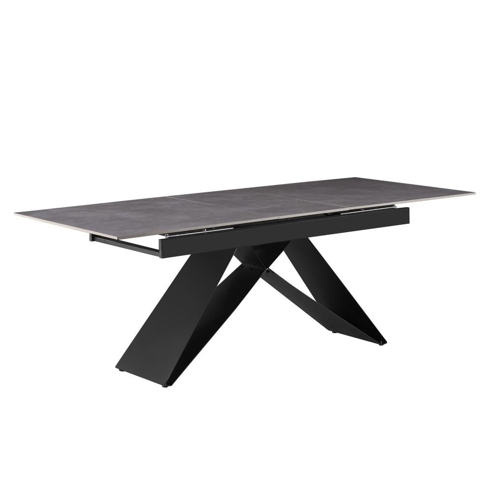 Masa dining MAJED, beton / negru