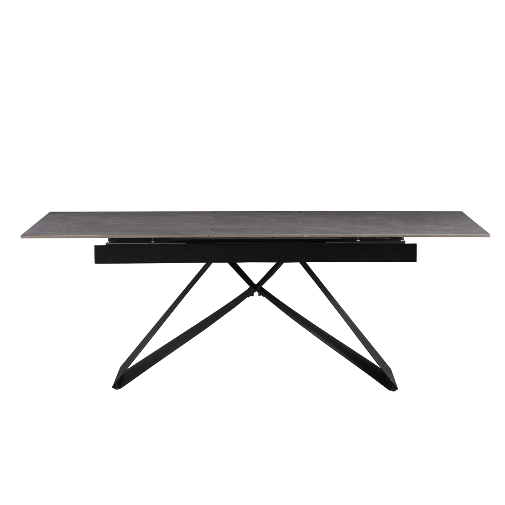 Masa dining MAJED, beton / negru