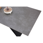 Masa dining MAJED, beton / negru