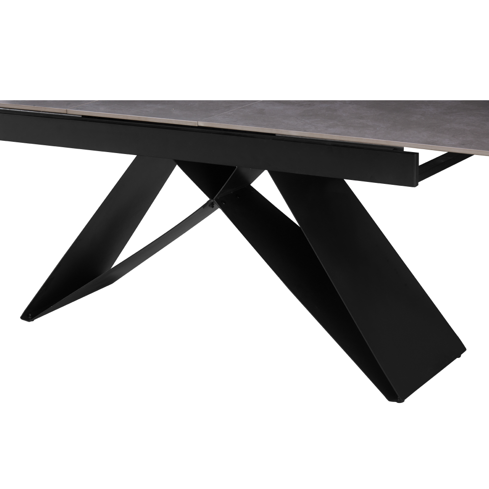 Masa dining MAJED, beton / negru