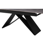 Masa dining MAJED, beton / negru