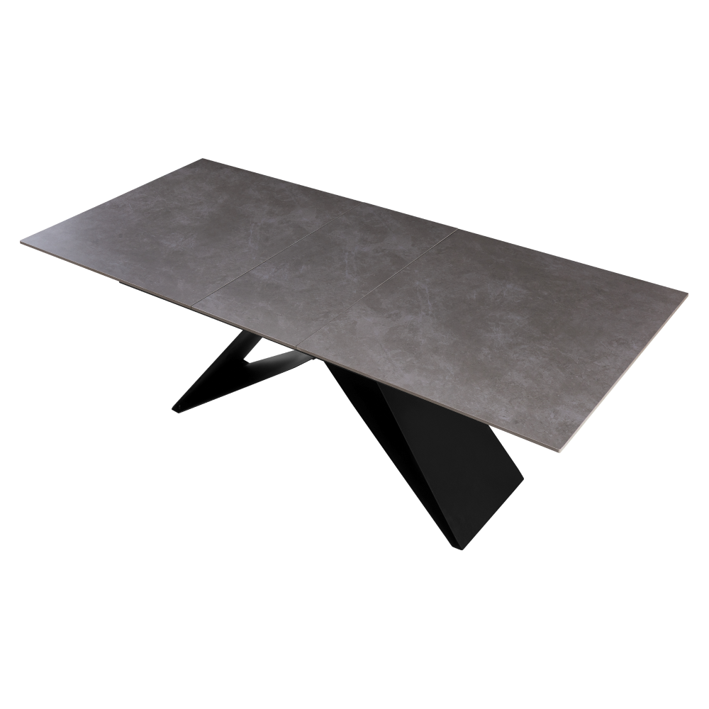 Masa dining MAJED, beton / negru