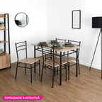 Set dining MAKO, stejar sonoma / negru